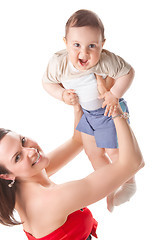 Image showing picture of happy mother with baby