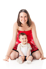 Image showing picture of happy mother with baby