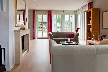 Image showing Modern house, living-room
