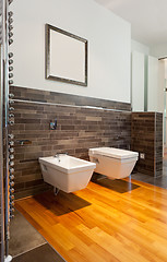 Image showing beautiful interior of a modern bathroom