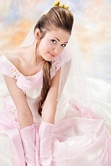 Image showing Beautiful woman dressed as a bride