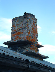 Image showing Chimney with lichen