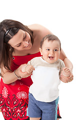 Image showing picture of happy mother with baby