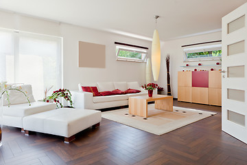 Image showing Modern house, living-room