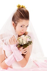 Image showing Beautiful woman dressed as a bride