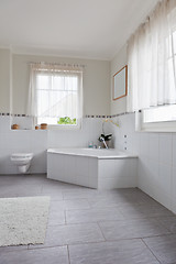 Image showing beautiful interior of a modern bathroom