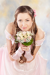 Image showing Beautiful woman dressed as a bride