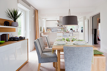 Image showing Interior of modern house kitchen