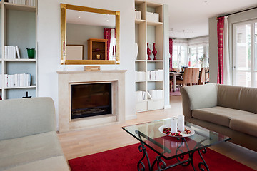 Image showing Modern house, living-room