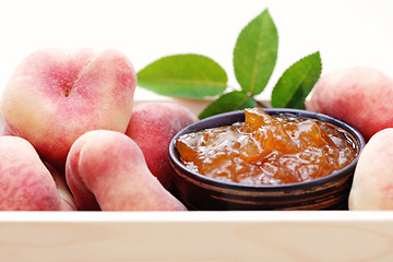 Image showing peaches jam