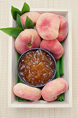 Image showing peaches jam