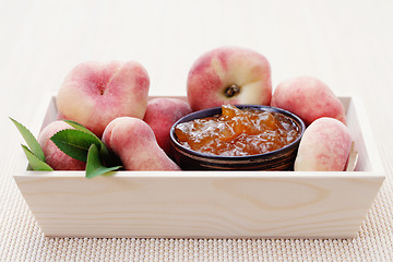 Image showing peaches jam