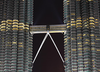 Image showing petronas tower bridge detail