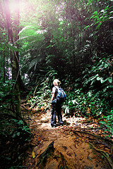 Image showing woman in borneo jungle