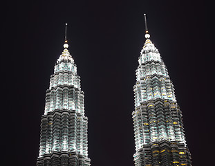 Image showing petronas tower top detail