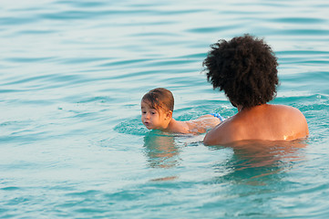 Image showing Swimming lesson