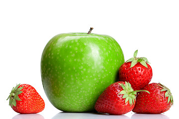 Image showing Summer fresh fruits isolated on white