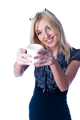 Image showing Woman with cup