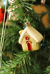 Image showing Christmas toys in the form of home