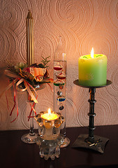 Image showing candles alight