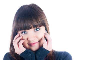 Image showing Girl with crossed fingers