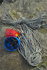 Image showing Rope and Helmets
