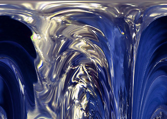 Image showing blue water falling down