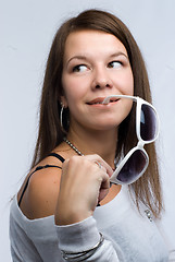 Image showing Beautiful brown-haired woman