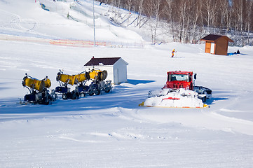 Image showing The mountain-skiing center