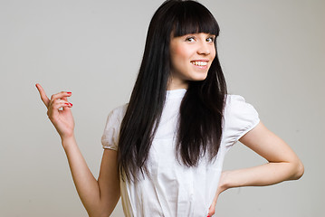 Image showing Beautiful girl in white