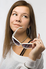 Image showing Beautiful brown-haired woman