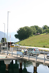 Image showing Driving on board ferry