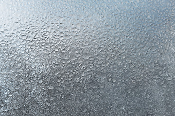 Image showing frozen water drops on glass