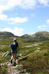 Image showing Hiking