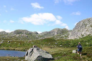 Image showing Hiking