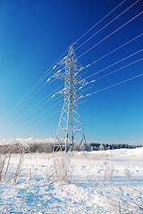 Image showing High-voltage line