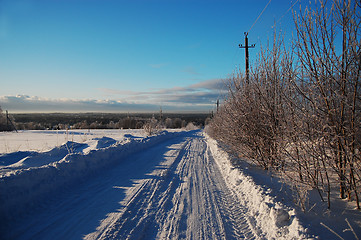 Image showing Ice-glazed road