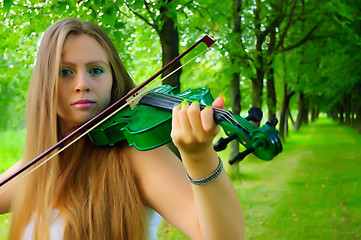 Image showing Young violinist 