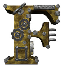 Image showing steampunk letter f