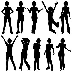 Image showing Silhouettes girl