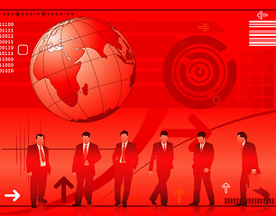 Image showing Abstract Background with Business Silhouettes