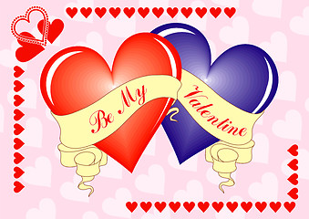 Image showing Valentine background, card, vector