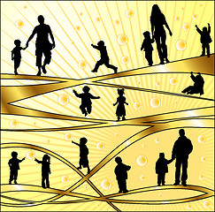 Image showing Vector silhouettes