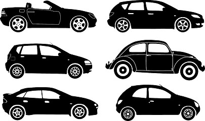 Image showing Silhouette cars, vector