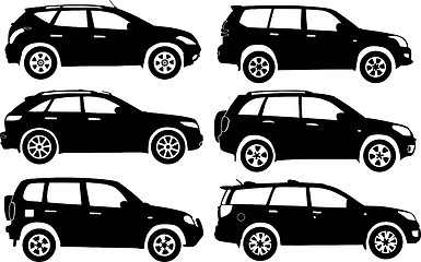 Image showing Silhouette cars, vector