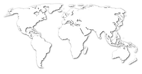 Image showing map of the world