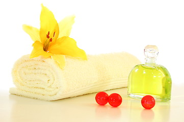 Image showing spa towel