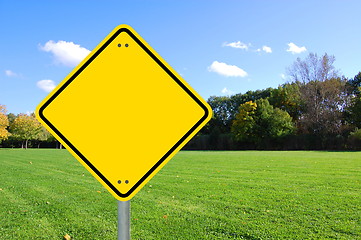 Image showing yellow sign blank and empty