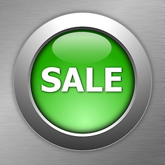 Image showing green sale button