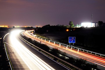 Image showing night traffic motion